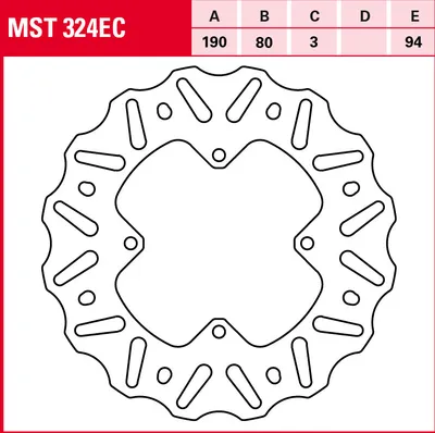 Immagine prodotto di TRW Disco freno Offroad rigido MST324EC CR80R HE04