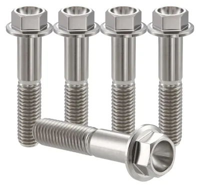 Titan-Flanschschrauben M10x1,25x30mm TC4 5er-Pack