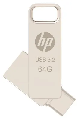Obrázek produktu pro PNY HP x206C, 64 GB, USB Type-A / USB Type-C, 3.2 Gen 1 (3.1 Gen 1), 120 MB/s, Kloub, Stříbrná
