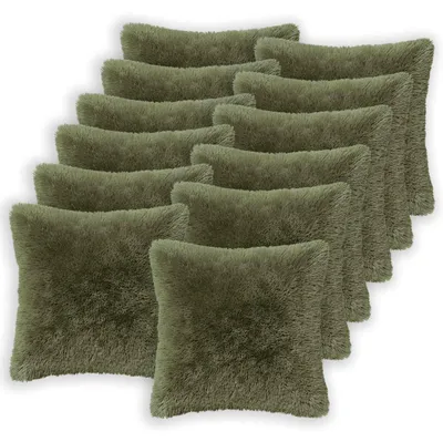Productafbeelding van vidaXL Kussenhoezen, 12 stuks, HEERLEN, groen, 50 x 50 cm, PV-fleece