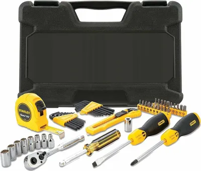 Werkzeugset STANLEY BLACK+DECKER 51-teilig im Koffer