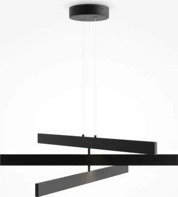 Zdjęcie produktu dla Lampa wisząca LED, czarne aluminium, regulowana, wys. 18,7 cm