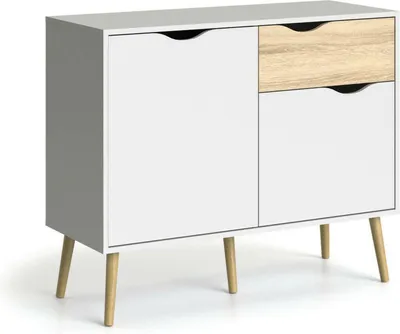 Immagine prodotto di Dmora Credenza Audit 39x98x81h cm Bianco, un Cassetto 4 Vani