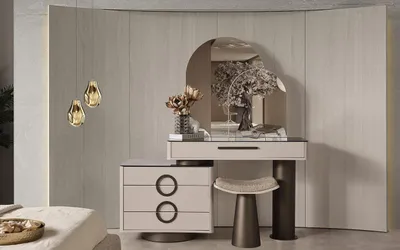 Obrázek produktu pro Toaletní stolek se zrcadlem konzolová komoda ložnice moderní styl