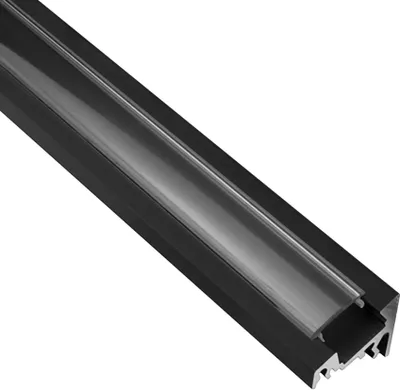 Produktbild von A20 LED Aluprofil Schwarz Eckprofil 30° 2m klar