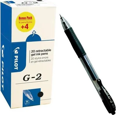 Immagine prodotto di PILOT 516460 PILOT Penna gel G-2 PLUS 07, VALUE PACK, nero