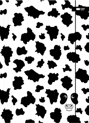 Image de A4 Noir & Blanc Chemise à élastique de vache Happy Color