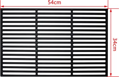 Produktbild von Jopassy 54x34cm Grillrost Rechteck Gusseisen Für BBQ Emailliert Grillroste Gussrost Grillgitter Schwarz