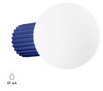 Zdjęcie produktu dla Kinkiet HALO ultramaryno-biały 1xG9x8W szkło wym:12x12x17cm IP44 Sollux Lighting