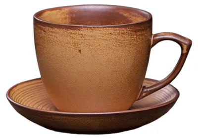 Retro Keramik Kaffeetasse 200 ml mit Untertasse, spülmaschinengeeignet