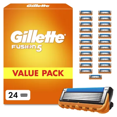 Produktbild von Gillette Fusion 5 Klingen Herren, 24 Original Rasierklingen, Orange