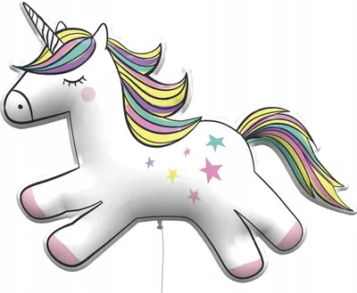 Immagine prodotto di Palloncino di compleanno a forma di unicorno in foil, 96 cm