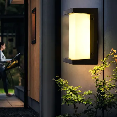 Produktbild von 18W LED Wandleuchte Wasserdicht Außenlampe Warmweißes Licht Außenbeleuchtung Innenbeleuchtung (Schwarz) für Wohnzimmer Schlafzimmer Esszimmer Flur Bar Café Restaurant Hotel Garten Treppenhaus Terrassen