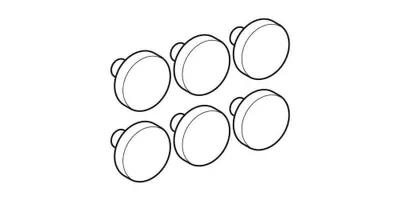 Immagine prodotto di Geberit 598146000 Set di tamponi per il coperchio della toilette (6 pezzi)