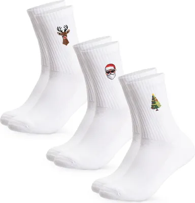 Produktbild von Occulto Damen & Herren Weihnachts Tennissocken 3er Pack (Modell: Claus) Xmas1 43-46