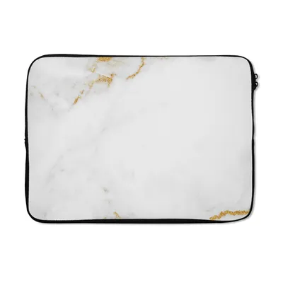 Produktbild von MuchoWow® Laptop Hülle 13 Zoll Marmor - Gold - Weiß - Luxus Laptoptasche - Laptophülle - Sleeve - Rundumschutz