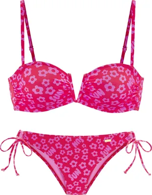 Produktbild von Buffalo Bandeau-Bikini rot-bedruckt Größe 38 Cup C/D