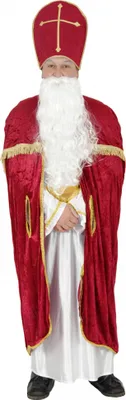 Produktbild von Bischofsrobe Robe Bischof Kirche Weihnachtsmann Kostüm Weihnachtsmann Kirche Gr. M - XXL, Größe:XL