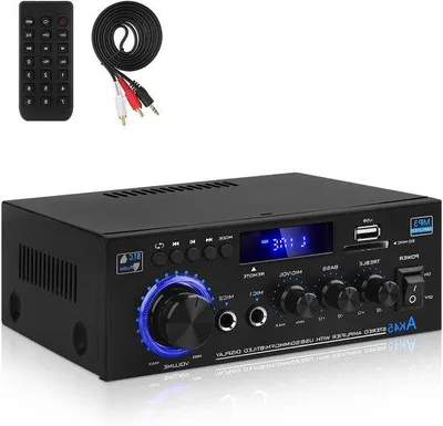 Productafbeelding van Hifi Versterker - Stereo Audioversterker - Muziek Luisteren - Bluetooth 5.0 - 40W + 40W - Zwart