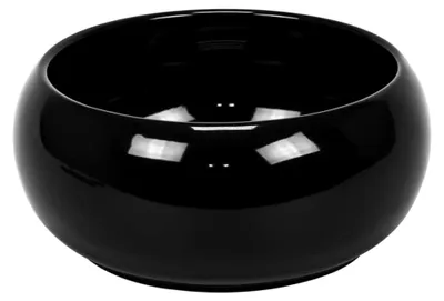 Produktbild von Runder Keramik Übertopf Pflanzschale Vase Blumentopf D 14 cm schwarz