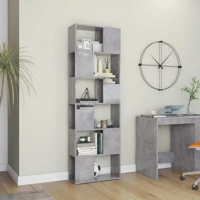 Produktbild von "Winterschlussverkauf "Bücherregal - CLORIS - Standregal - Robust und langlebig - Raumteiler Betongrau 60x24x186 cm Holzwerkstoff - DEMöbel8514930