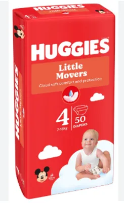 Produktbild von HUGGIES Windeln Little Movers 4 50 Stück