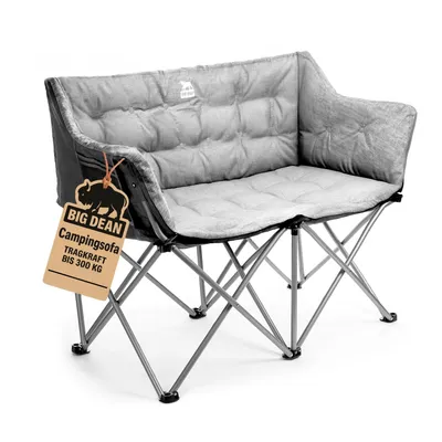 Produktbild von BigDean Campingstuhl faltbar 2 Personen 300kg belastbar weich gepolstert Camping Sofa Campingstuhl Campingsofa