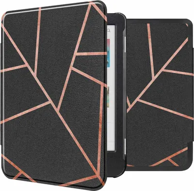 Productafbeelding van imoshion Design Slim Hard Case Bookcase voor de Kobo Clara Colour / BW - Black Graphic