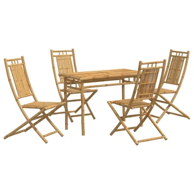 Immagine prodotto di vidaXL Set da pranzo da giardino in bambù da 5 pezzi