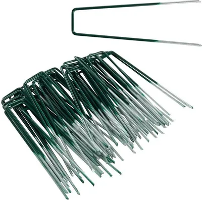 Produktbild von Heringe Erdanker Bodenanker 100 Stück 150x30 mm Erdnagel verzinkt & beschichtet