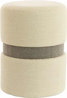 Produktbild von Light & Living - Sitzpuff Novira - Grau - Ø35x46cm