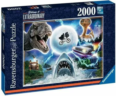 Image de Puzzle de 2000 pièces : Films cultes d'Universal - Ravensburger - Cinéma - Adulte - Multicolore