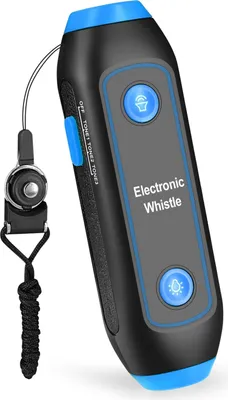 Obrázok produktu pre Elektronická píšťalka Ručná elektrická so šnúrkou SOS svetlo Baterka pre trénerov Rozhodcovia Učitelia telesnej výchovy