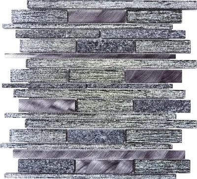Produktbild von Glasmosaik XAM GV84 29,8x31 cm mix schwarz