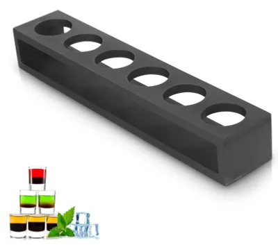 6-fach Shot-Dispenser aus Glas und Metall für Cocktails
