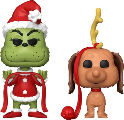 Zdjęcie produktu dla Funko Pop! The Grinch - Zestaw figurkowy Grinch & Max, winylowe postacie