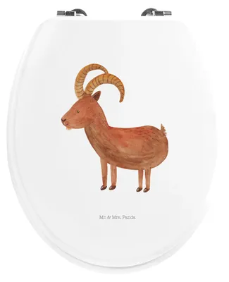 Produktbild von Mr. & Mrs. Panda WC Brille Sternzeichen Steinbock - Weiß - Geschenk, Klodeckel, Bock, Geburtstag Januar, Sitz, klo deckel, Steinböcke, Toilettendeckel, Aszendent, Ziege