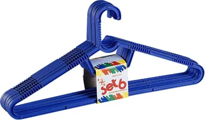 Zdjęcie produktu dla Plastikowe Wieszaki Na Płaszcze I Spodnie, 6 Sztuk, 43X19,5Cm