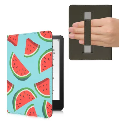 Produktbild von kwmobile Klapphülle kompatibel mit Amazon Kindle Paperwhite 11. Generation 2021 Hülle - Flipcase für Kindle Paperwhite Hülle mit Handschlaufe -