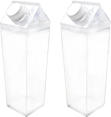 Obrázok produktu pre Priehľadná plastová fľaša na vodu, 500 ml. Vhodná na vodu, čaj, mlieko a iné nápoje. Môže byť  aj ako nádoba na mlieko alebo džús