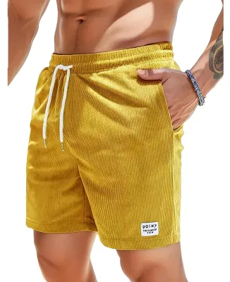 Imagen del producto de Pantalones cortos de algodón para hombre con cintura elástica