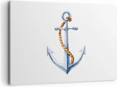 Produktbild von Bild auf Leinwand - Leinwandbild - Anker Seil Segeln Meer - 120x80cm - Wand Bild - Wanddeko - Leinwanddruck - Bilder - Kunstdruck - Wanddekoration - Leinwand bilder - Wandkunst - AA120x80-2851