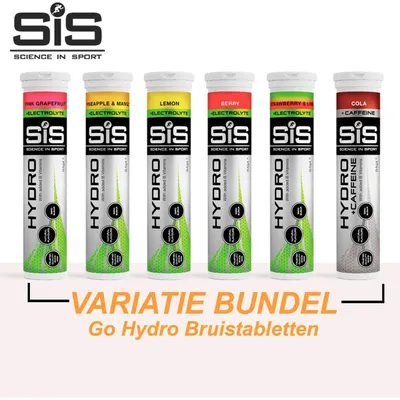 Produktbild von SiS GO Hydro Brausetabletten Mixpaket, 6 Röhrchen mit je 20 Tabletten, 6 Sorten
