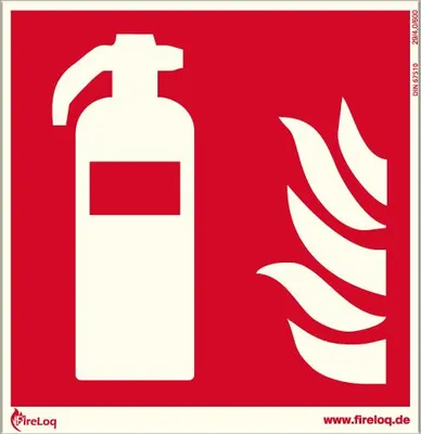 Produktbild von Feuerlöscher Symbol 15cm Kunststoffplatte selbstklebend nachleuchtend