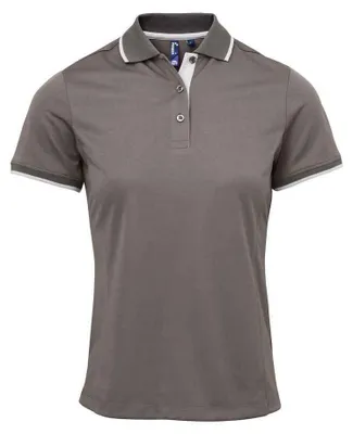Immagine prodotto di Premier - Polo "Coolchecker" da donna LT3122 (S) (grigio scuro/argento)