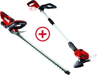 Produktbild von Einhell Akku-Heckenschere inkl. 2,5 Ah Starter-Kit + Akku-Rasentrimmer