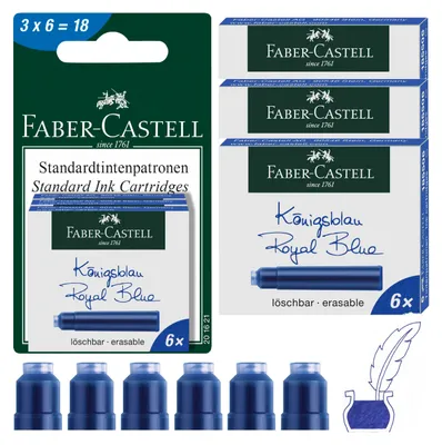 Immagine prodotto di FABER-CASTELL Tintenpatronen blau 3 Schachteln BK