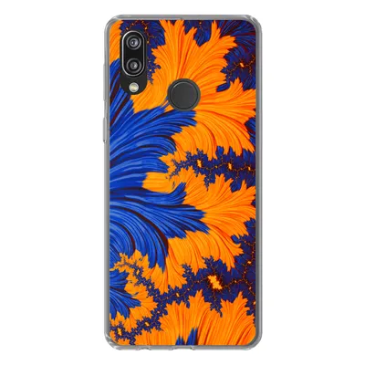 Produktbild von MuchoWow® Handyhülle Schutzhülle Hülle für Huawei P20 Lite (2020) Blätter - Kunst - Psychedelisch Silikon Softcase Handy Hülle - Kartenhalter