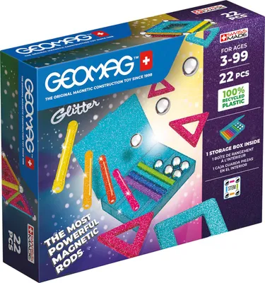 Zdjęcie produktu dla Geomag Glitter Panels Recycled, Zabawka z magnesem neodymowym, 3 lat(a), Wielobarwny
