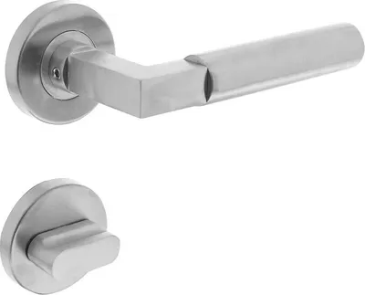 Produktbild von Bauhaus Türklinke mit Rosette m. Riegel V2A